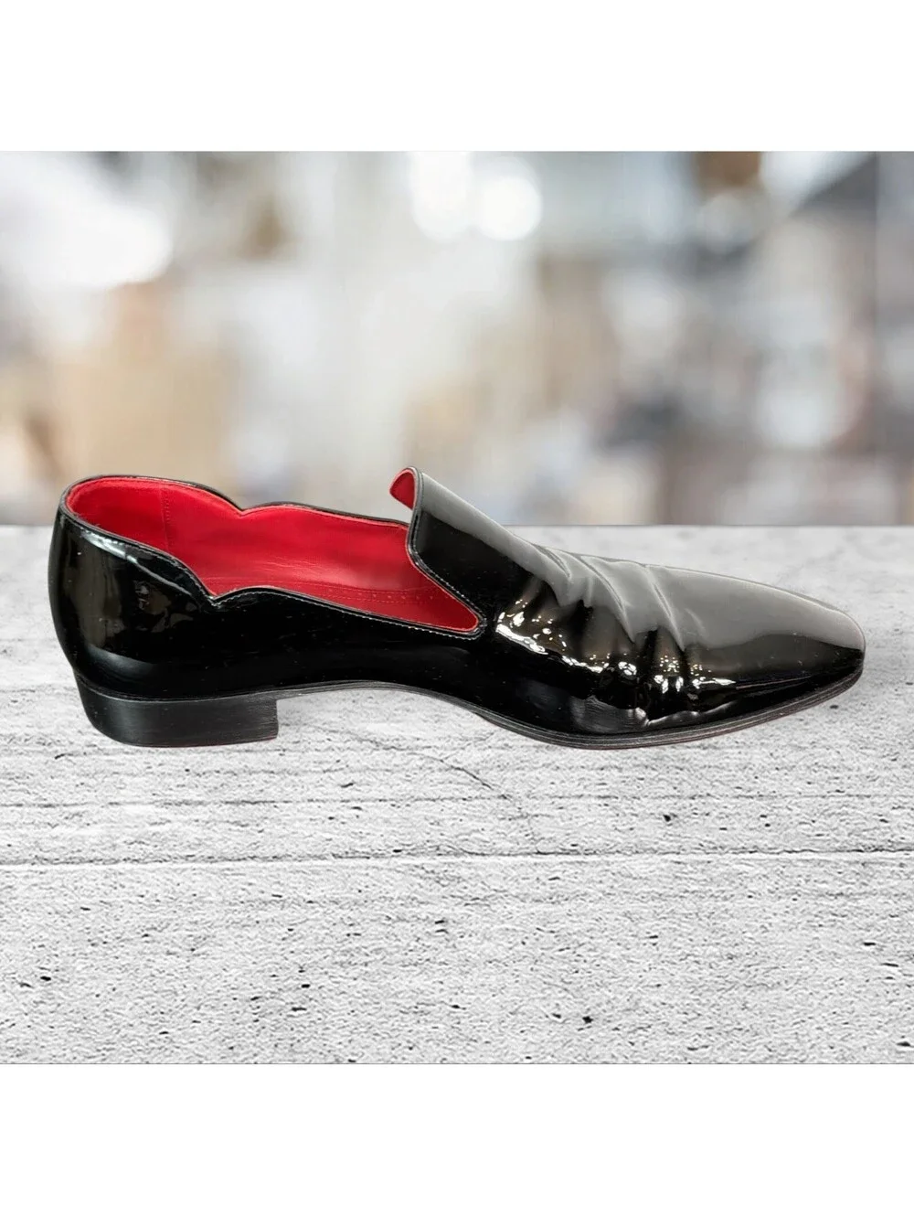 CHRISTIAN LOUBOUTIN DANDY CHICK  PATENT LEATHER LOAFER SZ 41.5 US 8.5